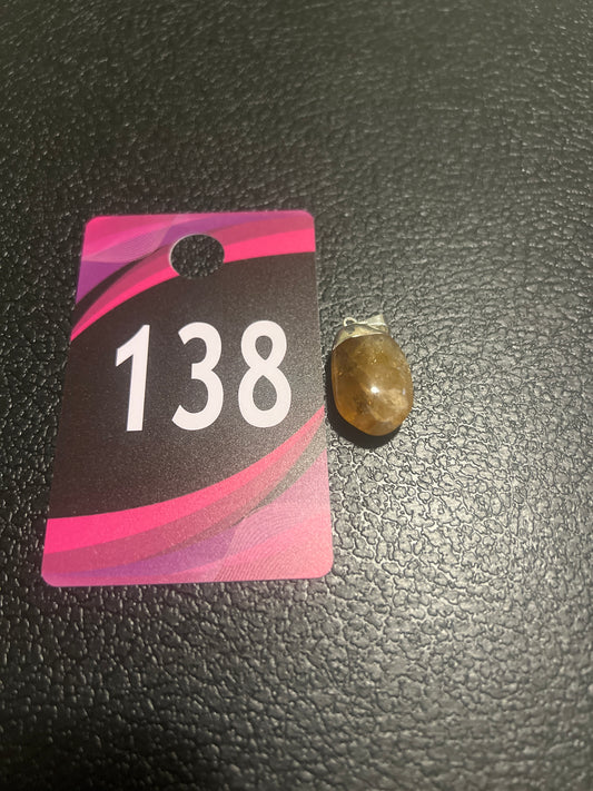 #138 Citrine tumbled pendant