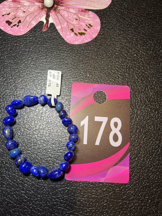 Lapis Nugget Beaded Bracelet #178