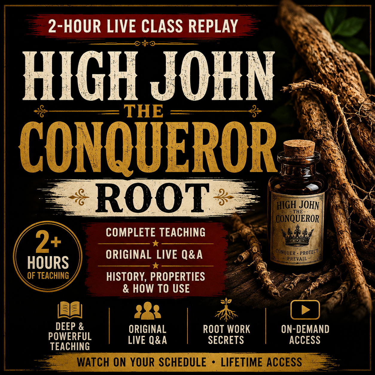 HIGH JOHN THE CONQUEROR ROOT — 2-HOUR LIVE CLASS REPLAY