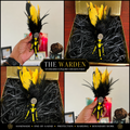 THE WARDEN CHICKEN FOOT Hand-Painted • Hand-Feathered • One-of-a-Kind Spiritual Tool