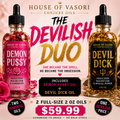 THE DEVILISH DUO — DEMON PU$$Y + DEVIL D!CK CONJURE OIL BUNDLE