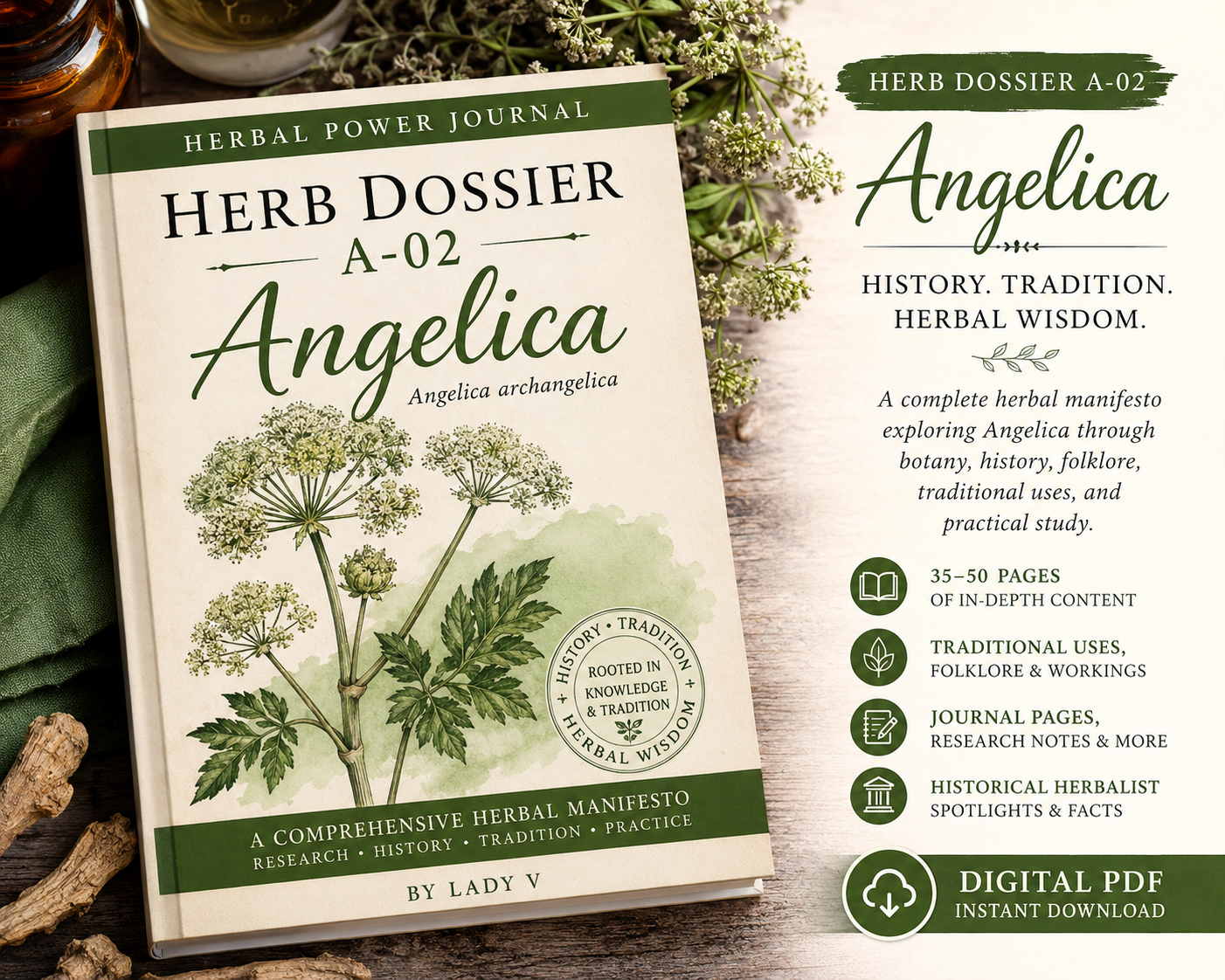 Herb Dossier A-02: Angelica Herbal Manifesto (Digital PDF)