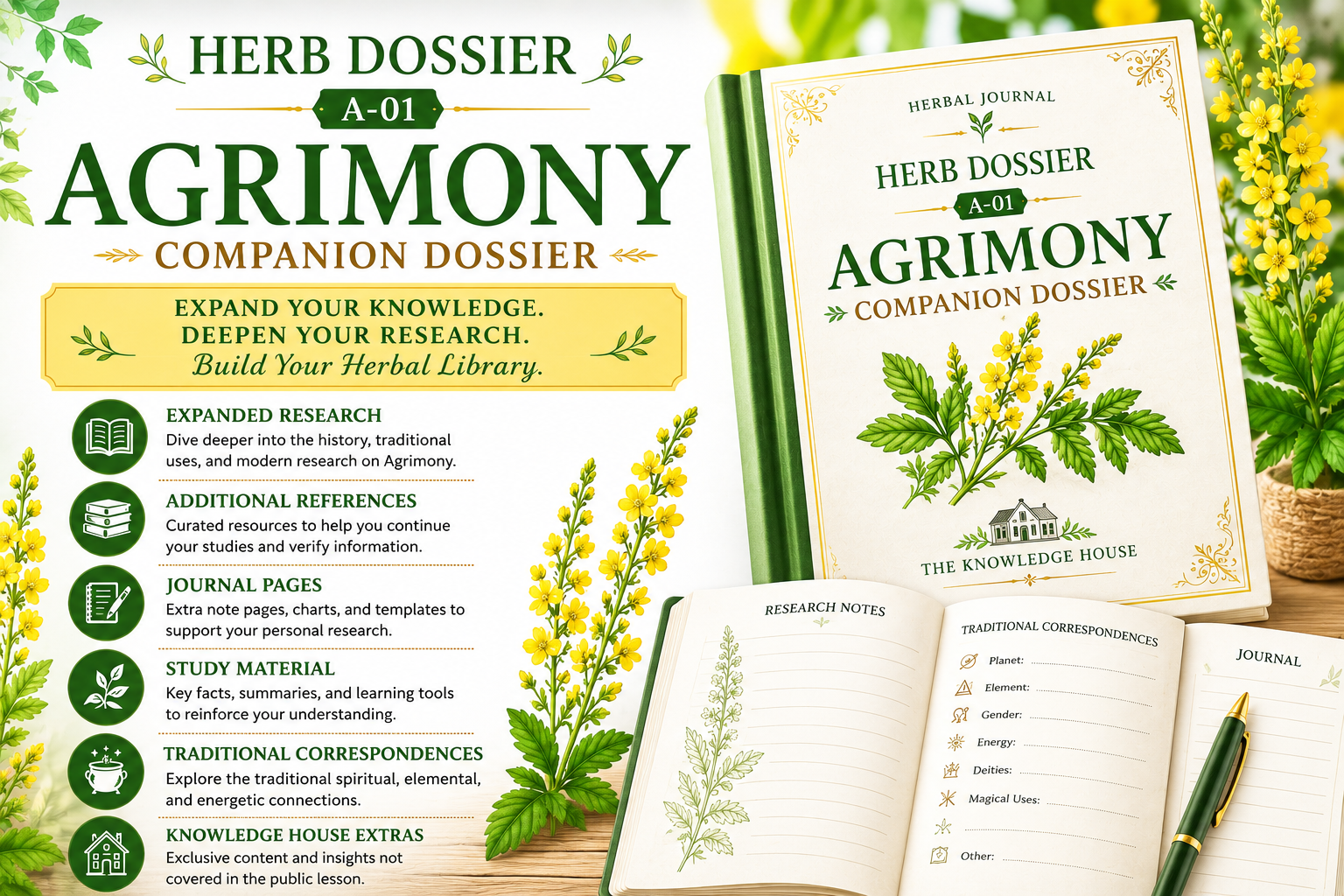 Herb Dossier A-01: Agrimony Herbal Manifesto (Digital PDF)