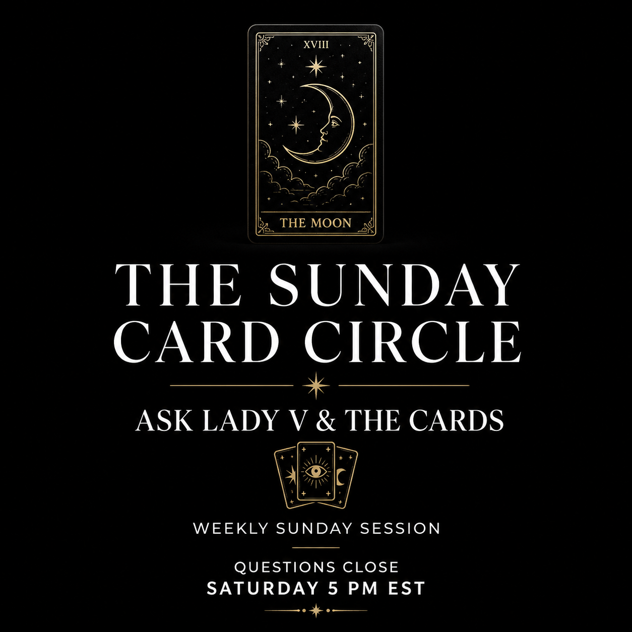 THE SUNDAY CARD CIRCLE ASK LADY V & THE CARDS